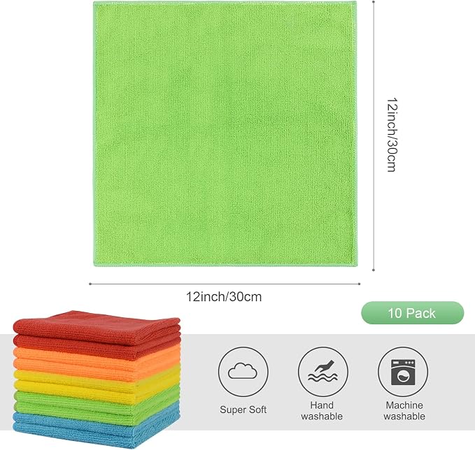 SINLAND Microfiber Dish Cloth for Washing Dishes Rags Best Kitchen Washcloth - Image 2