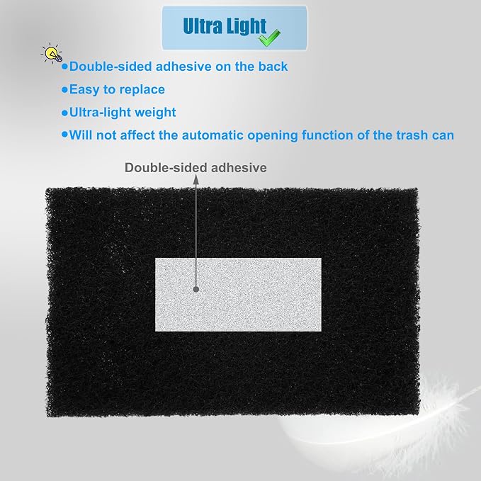 12-Pack Universal Stick-on Trash Can Odor Absorbing Filters, Activated Charcoal - Image 5