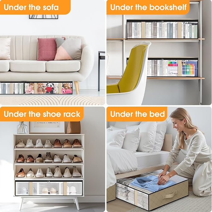 StorageRight Under Bed Storage Bins, Breathable Organizer - Image 7