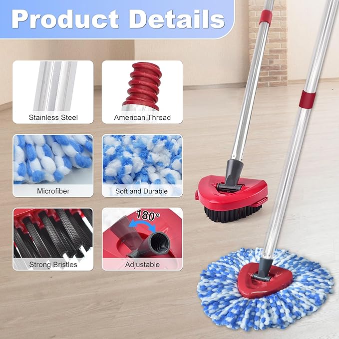 Mop Head Replacement, Mop Handle - Image 2
