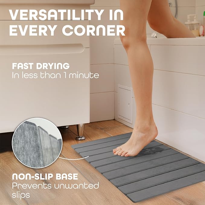 Large Stone Dish Drying Mats for Kitchen Counter, Foldable Quick Drying Mats - Image 6