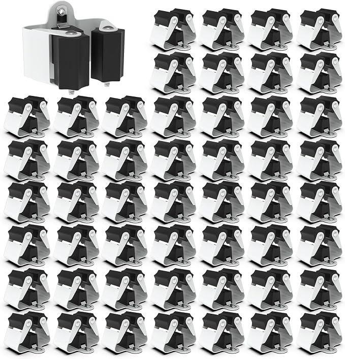 3-H Broom Hanger, Mop Holder Wall Mount 50 Pack, Broom Holder Wall Mount by 3-H