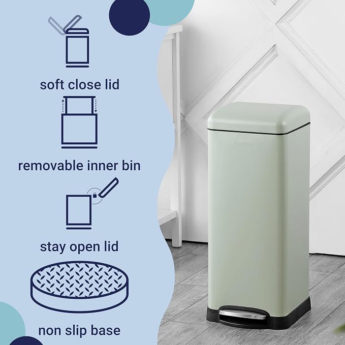 happimess HPM1007E Betty Retro 8-Gallon Step-Open Trash Can - Image 4