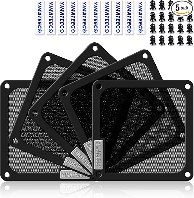 140mm PC Dust Filter for Computer Cooler Fan/PSU/Routers PVC 50 Mesh, Magnetic by YIMATEECO