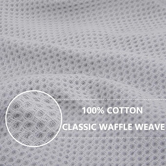 Homaxy 100% Cotton Waffle Weave Kitchen Dish Towels, Ultra Soft Absorbent Quick - Image 2