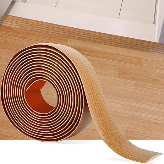 16.4Ft Floor Transition Strip Self Adhesive Vinyl Cover Floor Strip Flat by MYFAMIREA