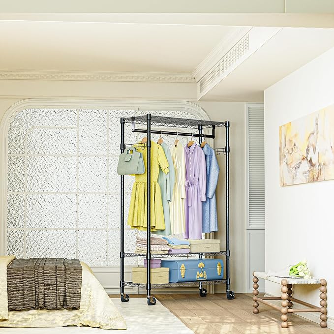 IZEUK Heavy Duty Rolling Garment Rack - Image 6