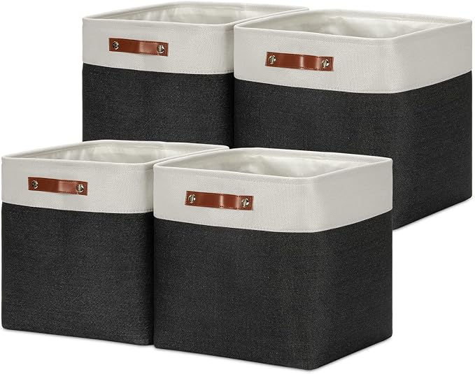 DULLEMELO Storage Baskets, 13 Inch Cube Storage Bins by DULLEMELO