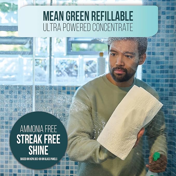Mean Green Refillable Ultra Powered CONCENTRATE Glass Cleaner, 14.3 Ounce 2-Pack - Image 3