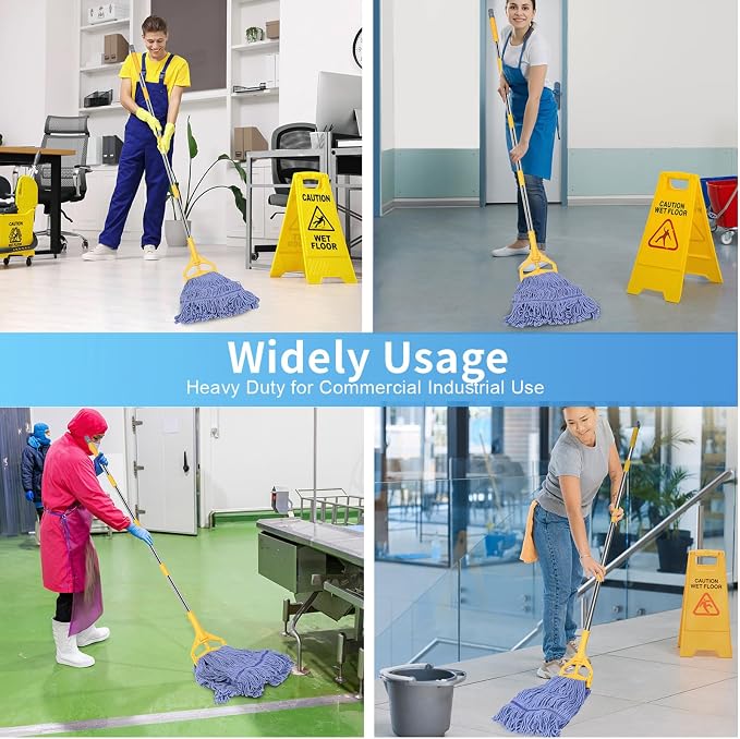 Commercial Mop with Extra Head Replacement, 63Inch Handle Heavy Duty Industrial - Image 6