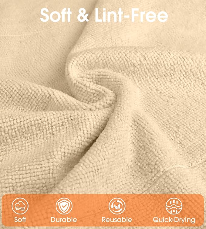 Roll of Microfiber Cleaning Cloth –100 Pack, Tear Away Microfiber Towels - Image 3