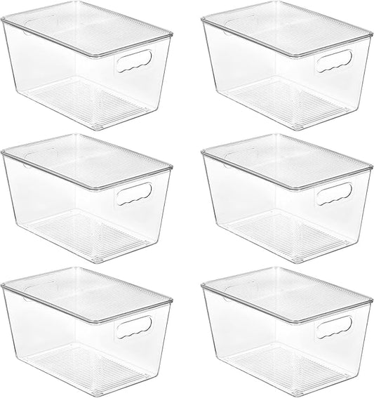 Vtopmart 6 Pack Clear Stackable Storage Bins by Vtopmart