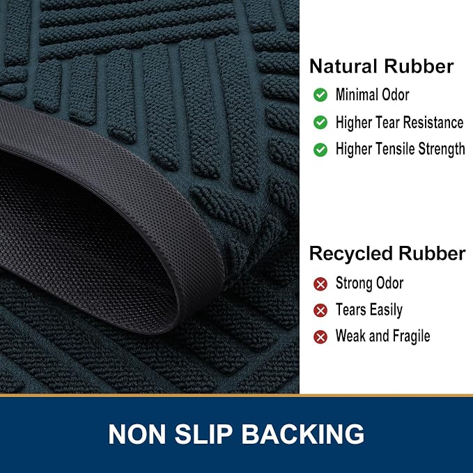 Smiry Front Door Mat Outside Entrance, Heavy Duty Outdoor Indoor Mat, Natural - Image 5