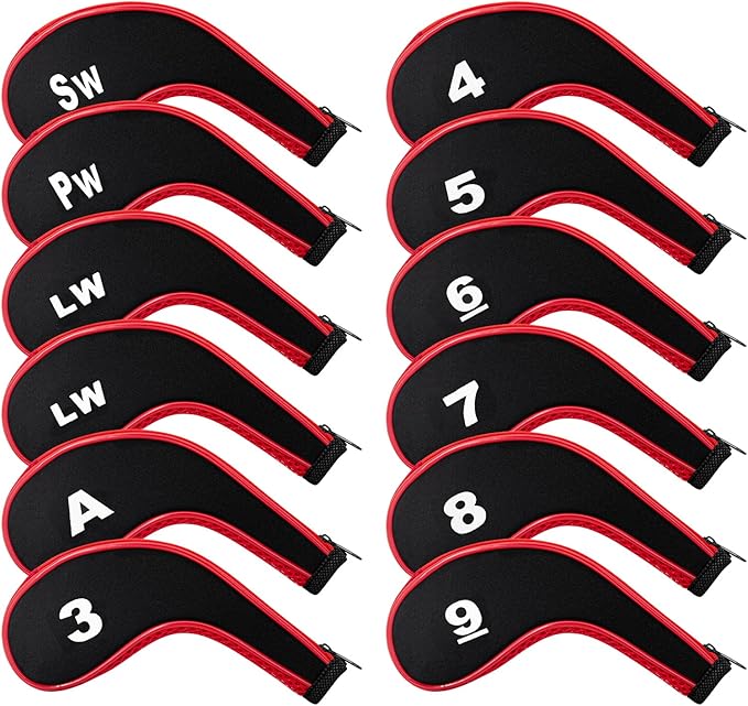 Golf 12pcs Thick Synthetic Golf Iron Head Covers Set Headcover Fit All Brands by Unknown