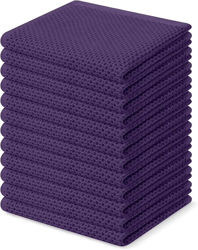 Homaxy 100% Cotton Waffle Weave Kitchen Dish Cloths, Ultra Soft Absorbent Quick by Homaxy