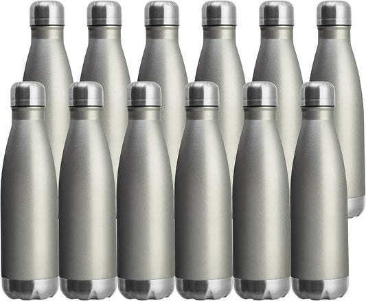 MEWAY 17oz Sport Water Bottle 12 Pack Vacuum Insulated Stainless Steel by MEWAY