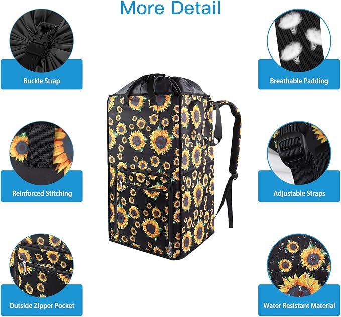 Bukere Laundry Hamper, Extra Large 2 in 1 Laundry Backpack Bag - Image 6