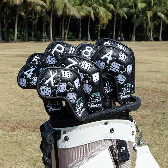 Golf Iron Covers Lucky 777 Golf Iron Headcover 10pcs Synthetic Leather Golf - Image 2