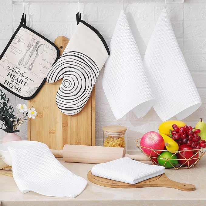 Homaxy 100% Cotton Waffle Weave Kitchen Dish Cloths, Ultra Soft Absorbent Quick - Image 6