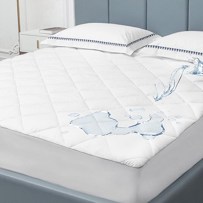 Sunflower Quilted California King Mattress Protector, Mattress Pad Cal King by SunflowerHometexUS