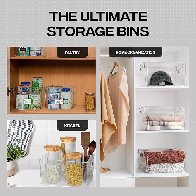 ClearSpace Clear Plastic Storage Bins – Pantry Organizers & Storage Containers - Image 3