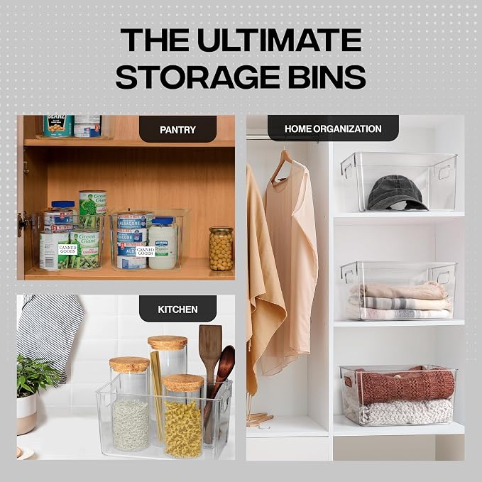 ClearSpace Clear Plastic Storage Bins – Pantry Organizers & Storage Containers - Image 3