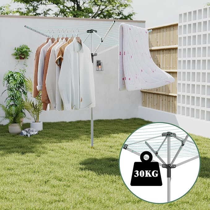 Outdoor Umbrella Drying Rack 165 Feet Umbrella Clothesline - Image 3