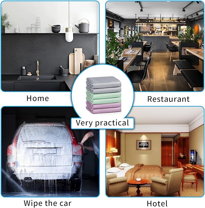 Streak Free Lint Free Microfiber Window Cleaning Cloth, Best Glass Car Shiny - Image 7