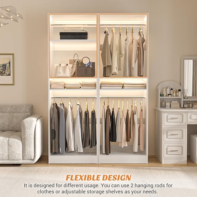 Unikito Freestanding Closet System, 25” Closet Organizer Wardrobe - Image 5