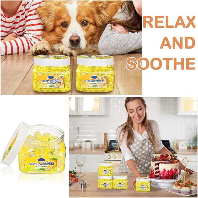 6 Pcs Air Freshener Gel Beads Bulk Odor Eliminator Beads Odor Removing Gel - Image 5