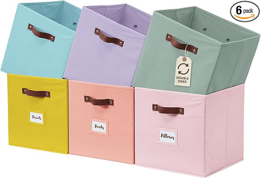 DECOMOMO Storage Cubes, Fabric Organizer Bins by DECOMOMO