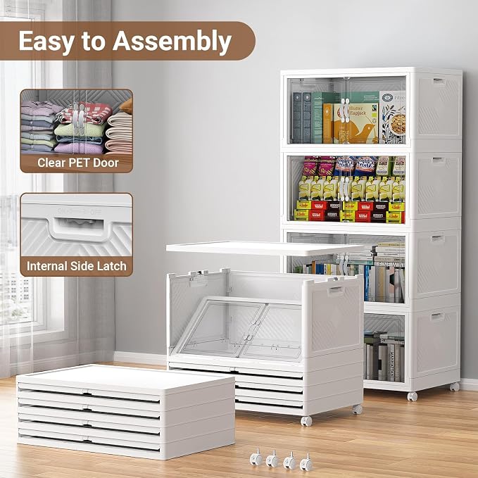 BROVIEW 300QT Extra Large Stackable Storage Bins, 75Gal Clear Plastic Closet - Image 6
