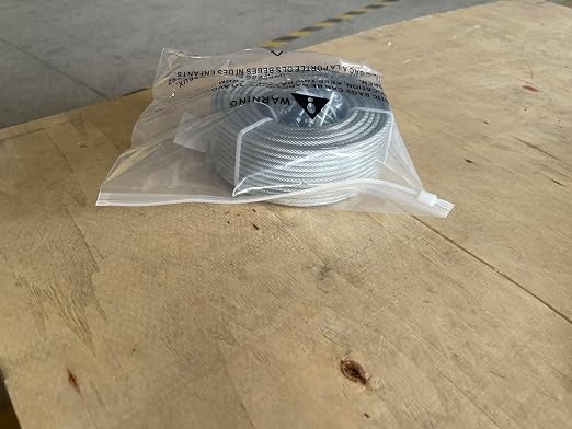 3/16" Wire Rope Kit, 100Ft PVC Coated Steel Cable Guide Wire Tensioner Strainer - Image 12