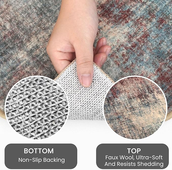 IOHOUZE Abstract Runner Rug 2x6 Ft Washable Runners - Image 4