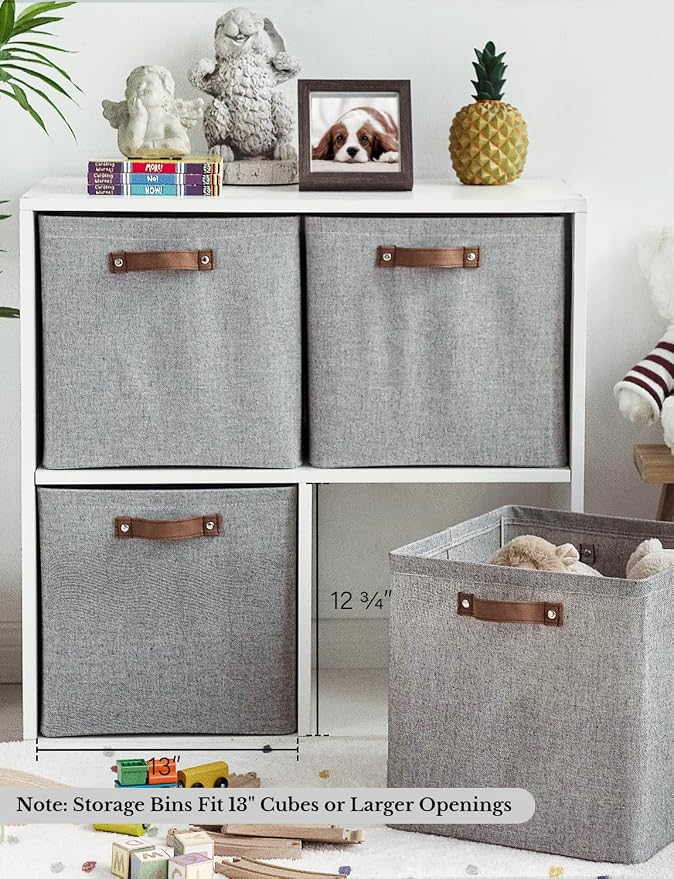 StorageWorks 13x13 Inches Storage Cube, Fabric Storage Bins - Image 5
