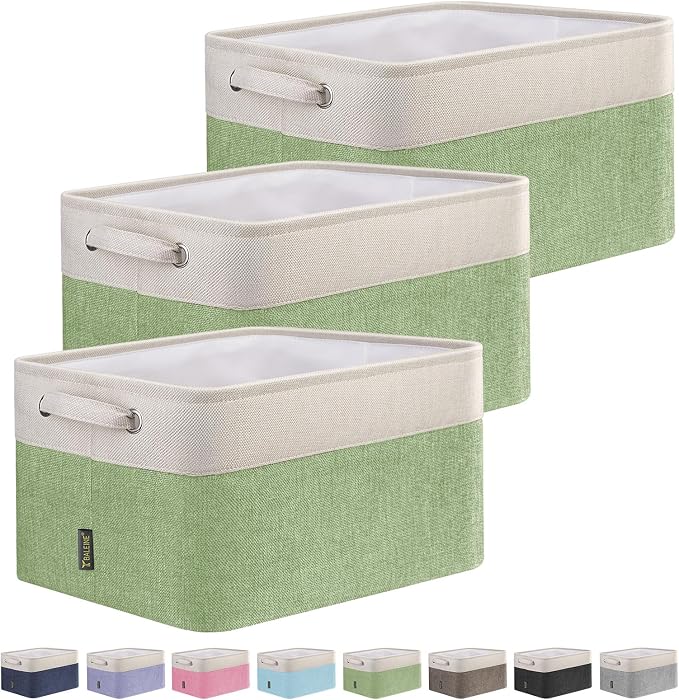 BALEINE 3 Pack Fabric Storage Bins by BALEINE