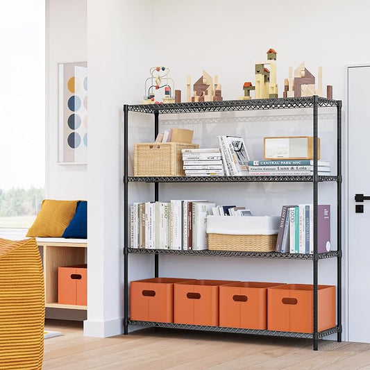 4 Tiers Storage Shelves Load 2640LBS, Metal Shelving Wire Metal Shelving Unit - Image 2