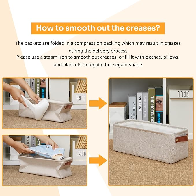 DULLEMELO Small Storage Basket, Toilet Paper Basket Narrow Storage Bin - Image 6