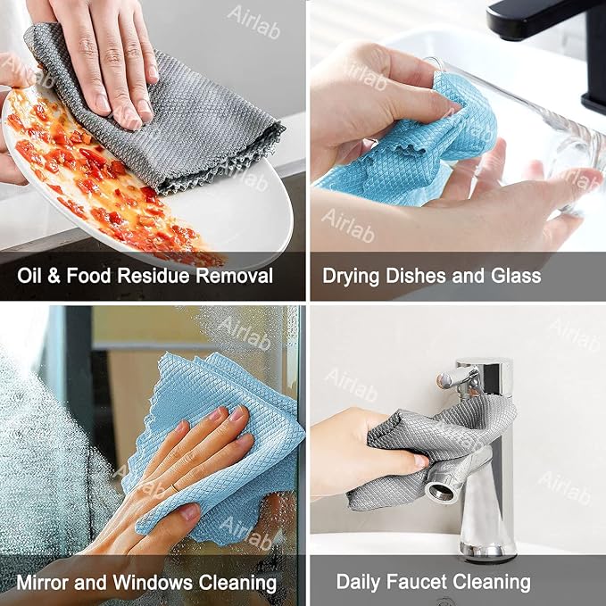 Streak Free Miracle Cleaning Cloths Easy Clean Nanoscale, Microfiber Polishing - Image 7