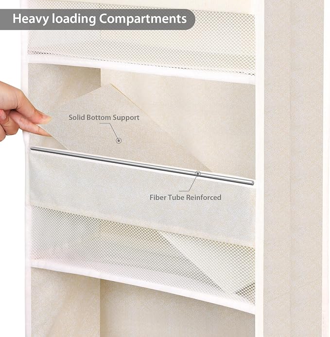 Univivi 5-Shelf Over Door Hanging Organizer Fabric Door Storage - Image 5