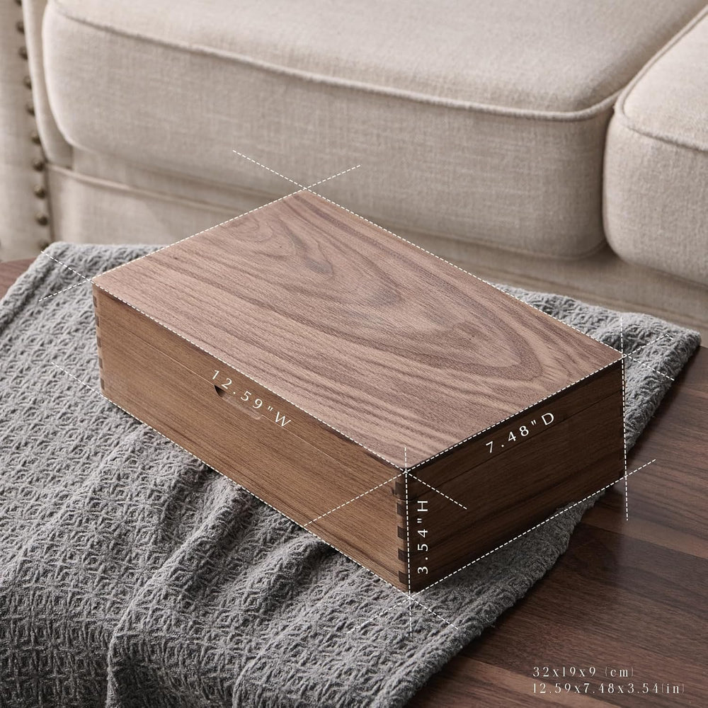 Beexchange Black Walnut Wooden Jewelry Box - Allwood, Handcrafted, Classic Je...