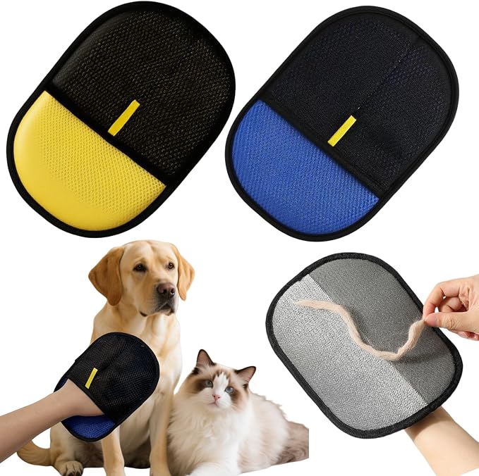 2Pcs Electrostatic Pet Hair Removal Gloves by Unknown