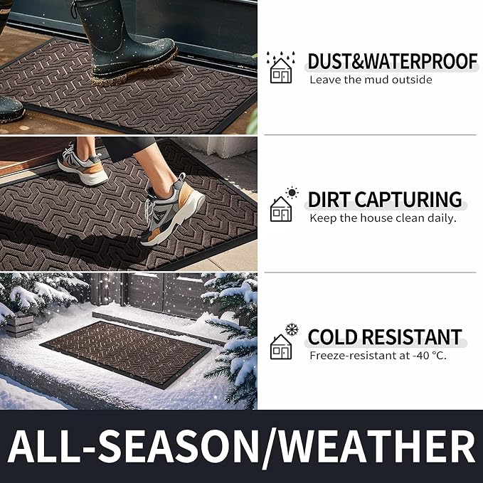 Yimobra Large Door Mat Outside Entrance 47x32, Waterproof Heavy Duty Outdoor - Image 5