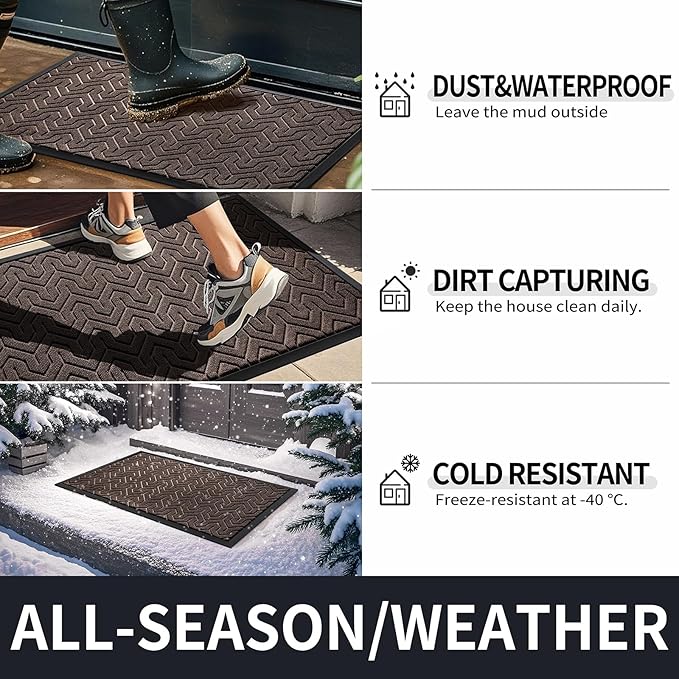 Yimobra Large Door Mat Outside Entrance 36x24, Waterproof Heavy Duty Outdoor - Image 5