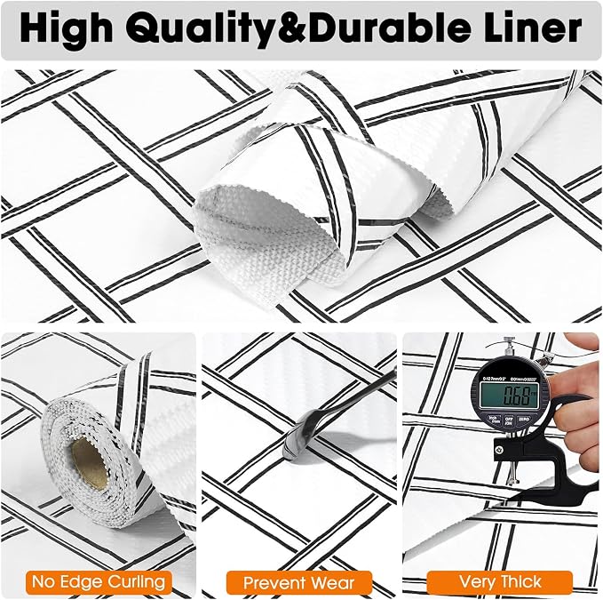 Drawer and Shelf Liner for Kitchen Cabinets Non-Adhesive Cabinet Liners for - Image 5