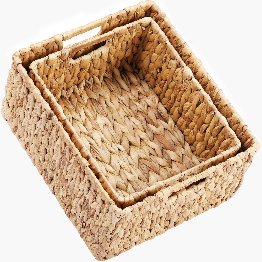 HOONEX Water Hyacinth Storage Baskets, Wicker Baskets