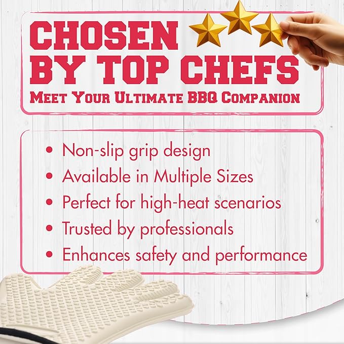 KITCHEN PERFECTION Silicone Smoker Oven Gloves - Image 6