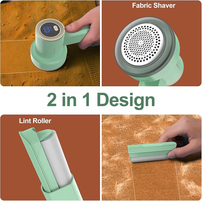 Fabric Shaver Fuzz Remover Rechargeable, HOMEASY Electric Lint Remover Shaver - Image 6