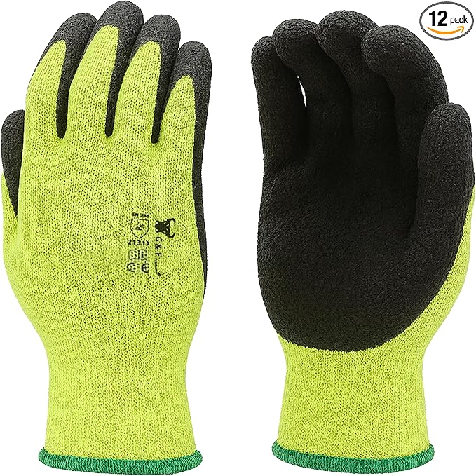 G & F 1516 12 Pairs Pack Premium High Visibility Low emissions Green Work and by GFProducts