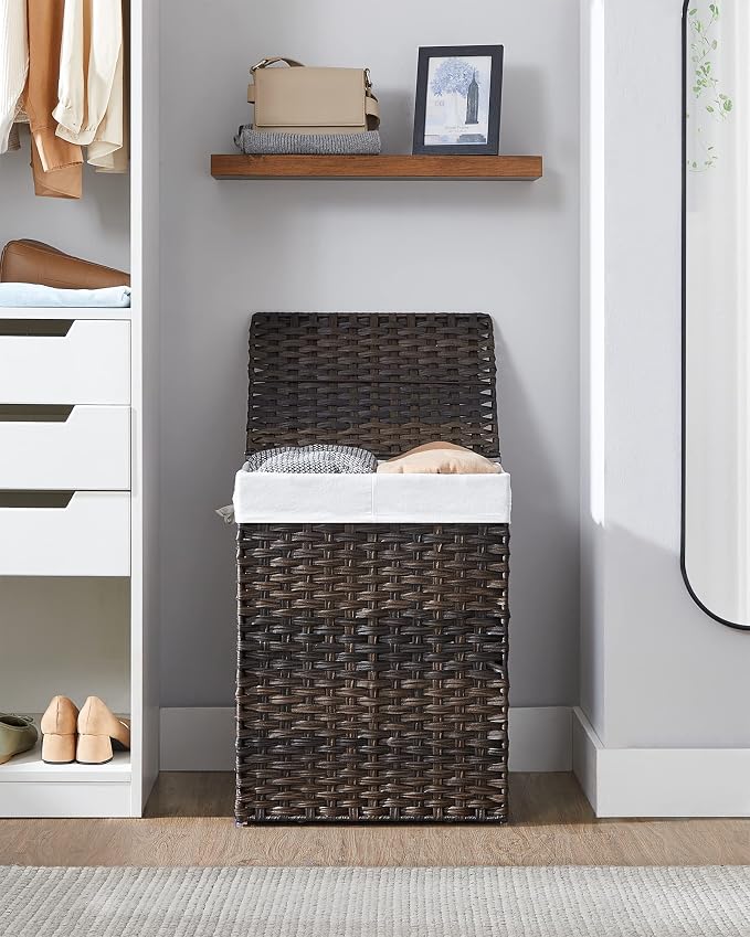 SONGMICS Laundry Hamper with Lid, 90L Clothes Hamper with 2 Removable Liner Bags - Image 9